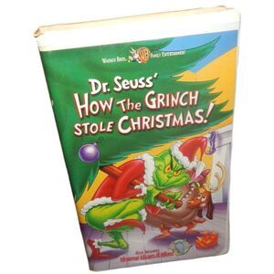 DR. SEUSS' HOW THE GRINCH STOLE CHRISTMAS! vintage VHS in plastic clamshell case